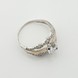 Серебряное кольцо с фианитами с золотыми накладками к6861ф, 18,5 размер