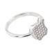 Серебряное кольцо "Яблоко" с белыми фианитами КК2Ф/1005-В, 16 размер, 16, Белый