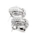 Стилізовані срібні сережки у формі голови змії з фіанітами СС12013, Білий