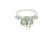 Виступає срібний перстень з зеленим кварцом і фіанітами 11816-1, 17,5 розмір, 17-5, Зелений