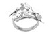 Серебряное кольцо с бабочками без вставок СК11046, 16,5 размер, 16-5