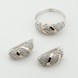 Серебряное кольцо с фианитами с золотыми накладками к853ф, 17,5 размер