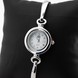 Срібний годинник жіночий без каменів (круглий) watch013