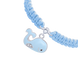 Браслет плетеный на шнурке с подвеской Кит Голубой с эмалью (Серый) 5419uub2