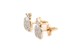 Сережки-гвоздики з золота "Яблучка" з фіанітами 12942б, Білий