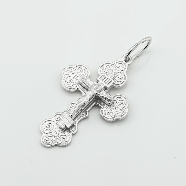 Срібний хрестик з розп'яттям (Врятуй і Збережи) p131024-1342