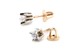 Золоті сережки-гвоздики (пусети) з фіанітами 12356а-1, Білий