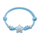 Браслет на шнурку Рак з блакитною та кораловою емаллю 4195760006040404