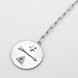 Серебряное колье цепь-краватка "Стрела, звезда, треугольник" с фианитами KO14323, 40 размер