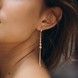 Серьги длинные Кисточки с шариками из красного золота без вставок c121853, 750
