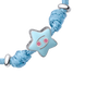Браслет на шнурке Рак с голубой и коралловой эмалью 4195760006040404
