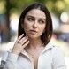 Золотые сережки Овалы с топазами и фианитами 12710top, Голубой, 1259