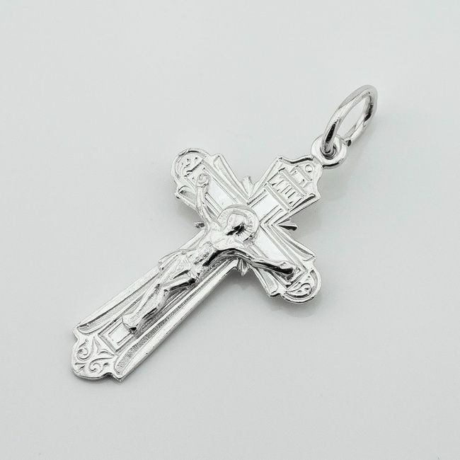 Срібний хрестик з розп'яттям (Врятуй і Збережи) p131027-0772