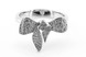 Серебряное кольцо Бантик с белыми фианитами СК11053, 18 размер, 18, Белый
