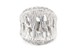 Серебряное кольцо выгнутое широкое Стуктура коры с фианитами СК11097, 17 размер, 17, Белый