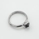 Серебряное кольцо с черным фианитом 11011344, 16 размер