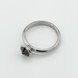 Серебряное кольцо с черным фианитом 11011344, 16 размер