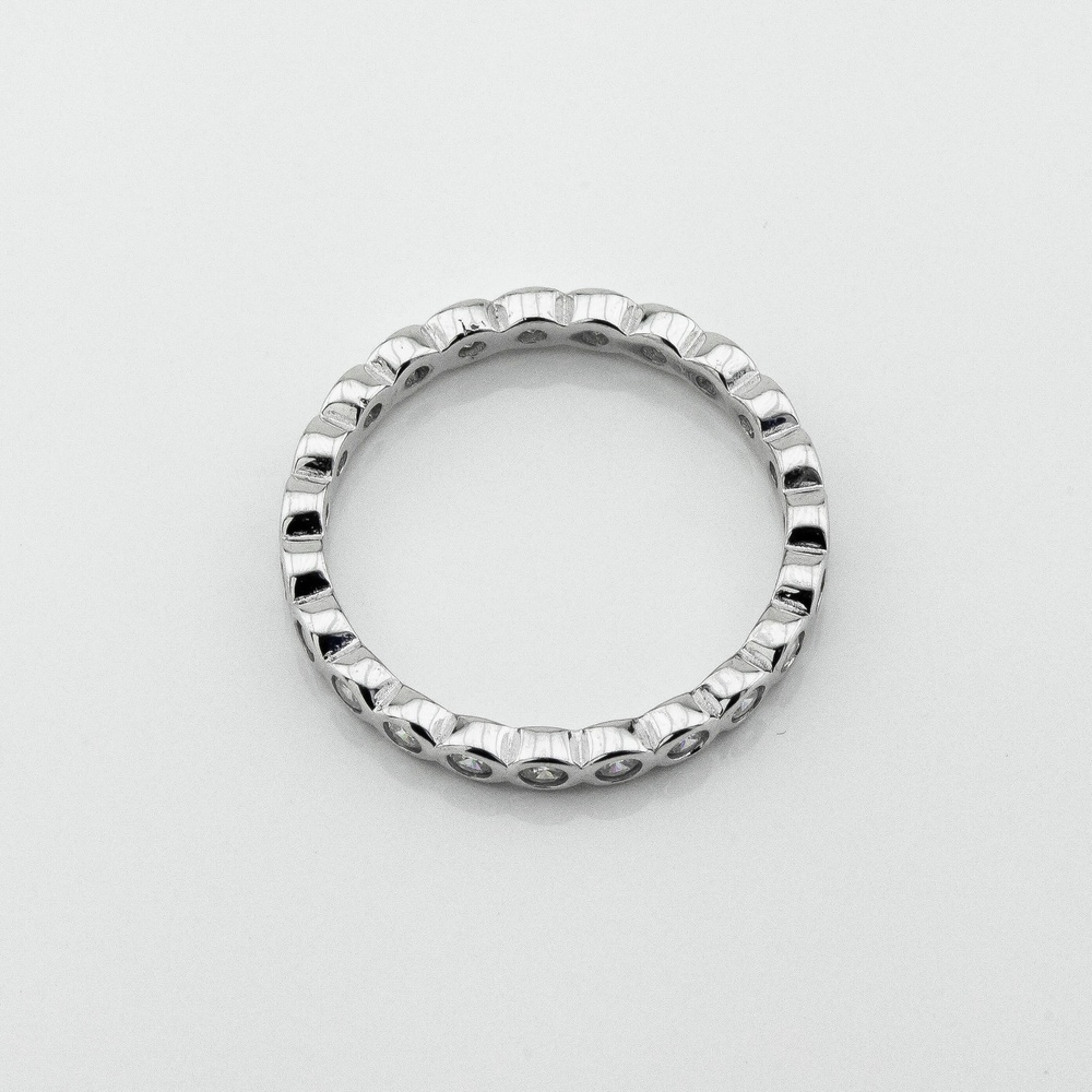 Серебряное кольцо-дорожка с фианитами 3101928, 16 размер