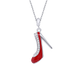 Кулон Туфелька Swarovski с красной эмалью из серебра (16х19) Арт. 5570uuk2-1