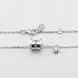 Серебряное колье Бочонок ko14591, 40 размер