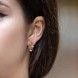 Золотые серьги с аметистами триллион 12317am, Фиолетовый, 543