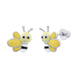 Дитячі сережки пусети Весела Бджілка Жовта зі срібла з емаллю Арт. 2195655006050501