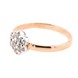Классическое Золотое кольцо с цветком фианитами КК11046, 16 размер