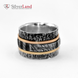 Медитативное кольцо из черненого серебра и золота "EJ Domituram" Арт. 1040/EJ