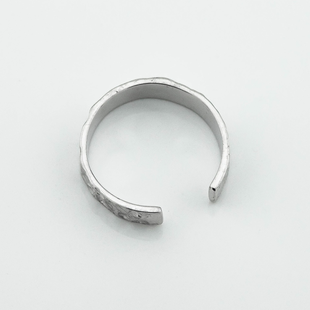 Срібне кільце відкрите рельєфне k111912, 16 розмір