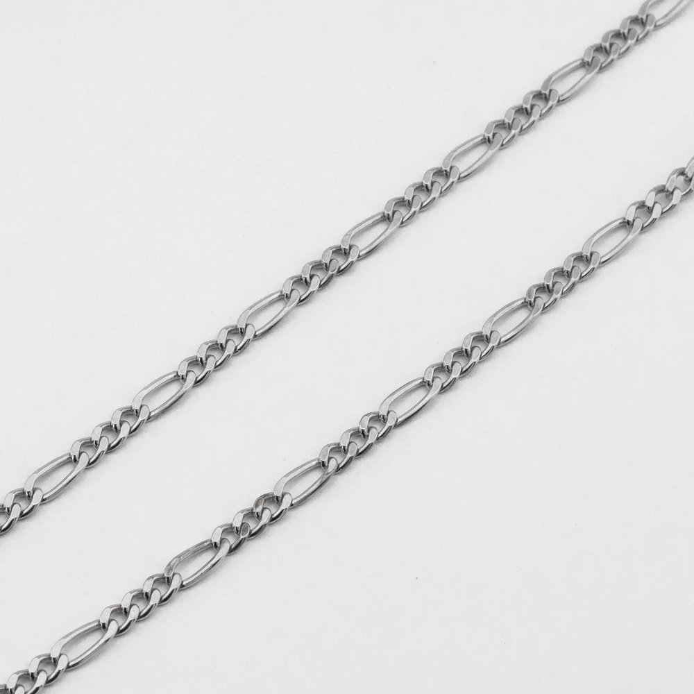 Срібний ланцюжок плетіння Фігаро (D 3.5 мм) k23325, 45 розмір
