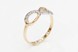 Тонкое Золотое кольцо "Бесконечность" с фианитами КК11047, 16,5 размер