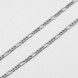 Серебряная цепочка плетение Фигаро (D 3.5 мм) k23325, 45 размер