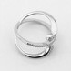 Серебряное кольцо двойное Дорожка с фианитами K111704, 15,5 размер
