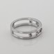 Серебряное кольцо двойное с белыми фианитами k111601, 16 размер