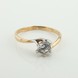 Золотое кольцо с фианитом k111847, 19 размер