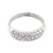 Классическое кольцо с россыпью фианитов из серебра 11381-3, 17,5 размер, 17-5, Белый