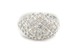Серебряное широкое округлое кольцо перстень с узором из фианитов СК11089, 17,5 размер, 17-5, Белый
