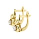 Класичні сережки з діамантами в жовтому золоті EA00163, Білий