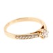 Классическое золотое кольцо с выступающим камнем с фианитами дорожкой KK11535, 16,5 размер, 16-5, Белый
