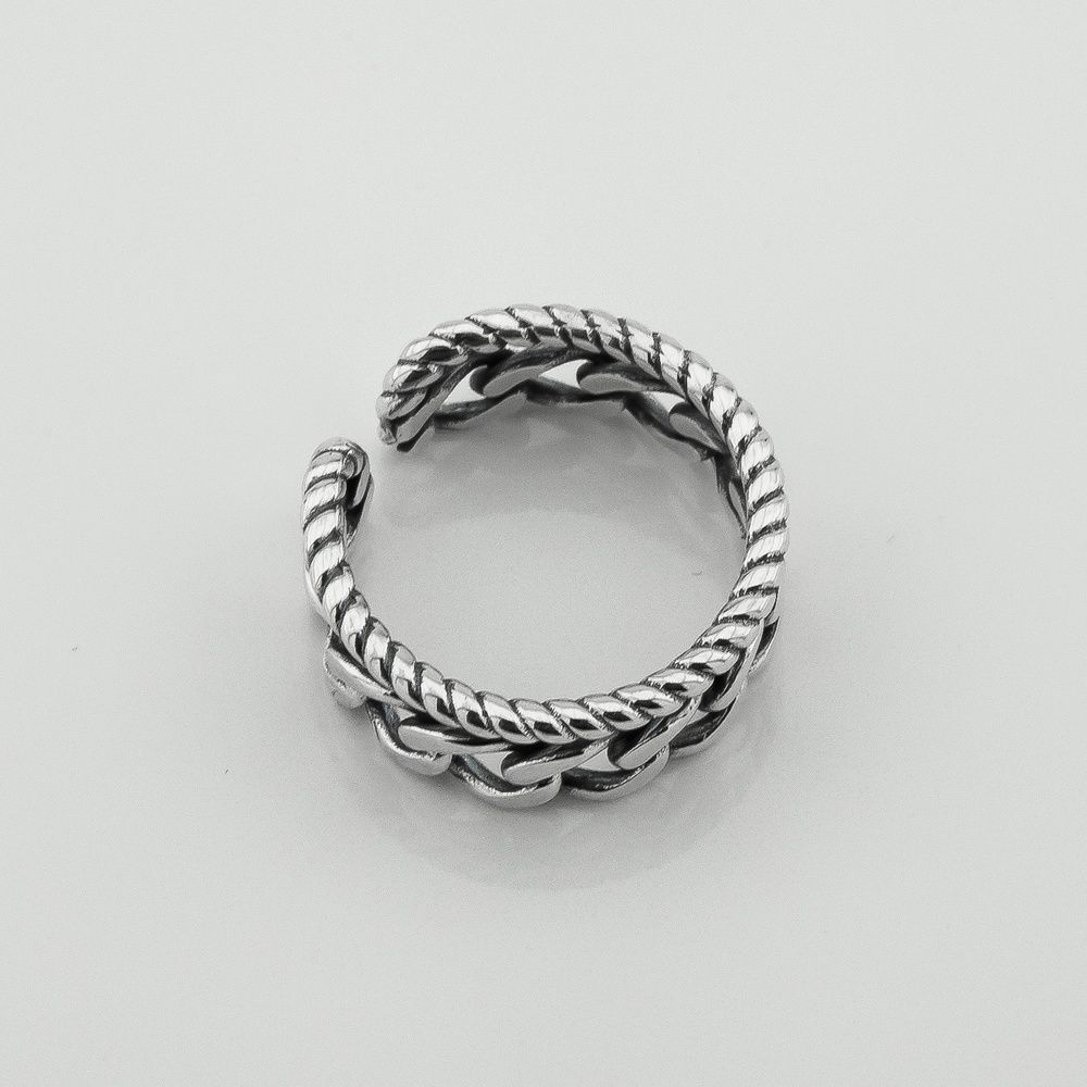 Серебряное открытое кольцо Цепь k111790, 16,5 размер