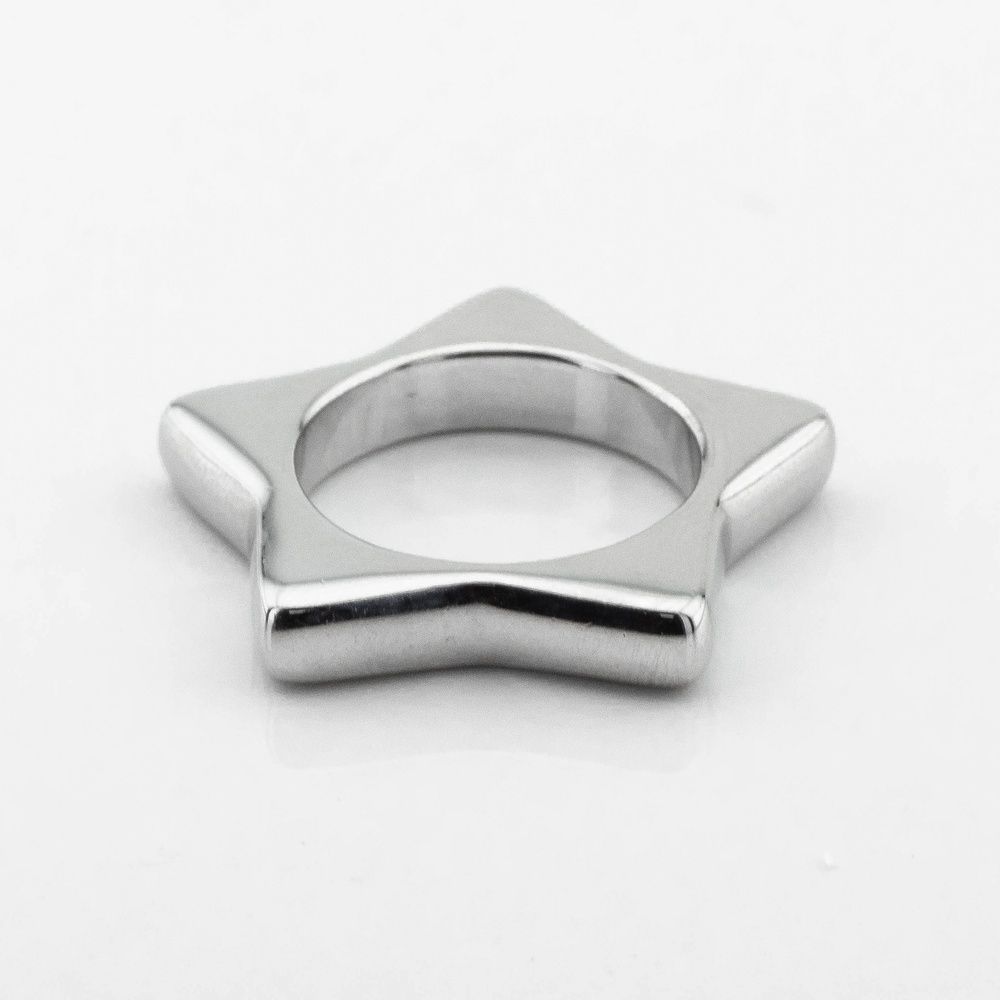 Серебряное кольцо фигурное Звезда без камней K111761, 18 размер