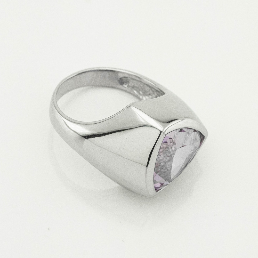 Серебряное кольцо перстень с аметистом 3101923-4am, 17,5 размер