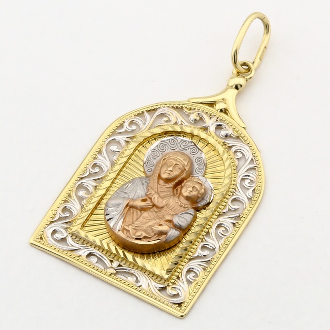 Золота ладанка Матір Божа kp13078
