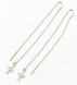 Серебряные серьги-протяжки цепочки длинные Крестик белый с фианитами c23171-Н, Белый