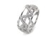 Срібний перстень з фіанітамі доріжка-зигзаг СК11095, 17 розмір, 17, Білий