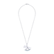 Кулон Лошадка-качалка с эмалью и Swarovski из серебра Голубой (15х20) Арт. 5560uuk-1