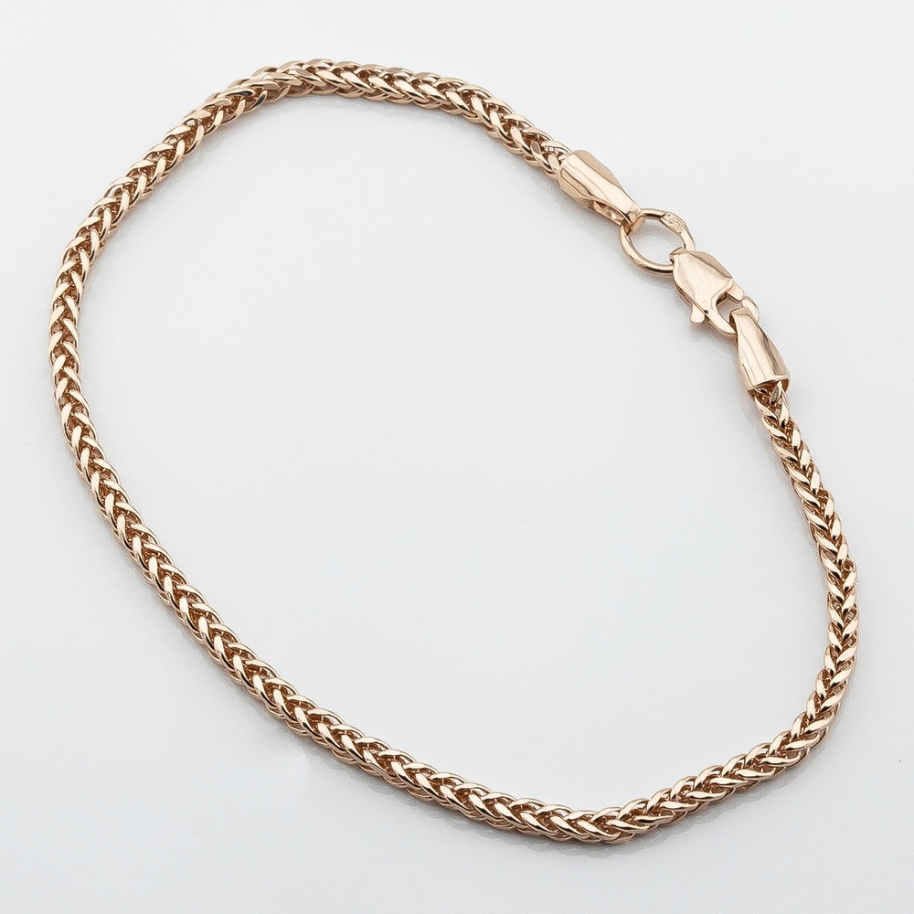 Золотой браслет плетение Спига b15992, 17 размер