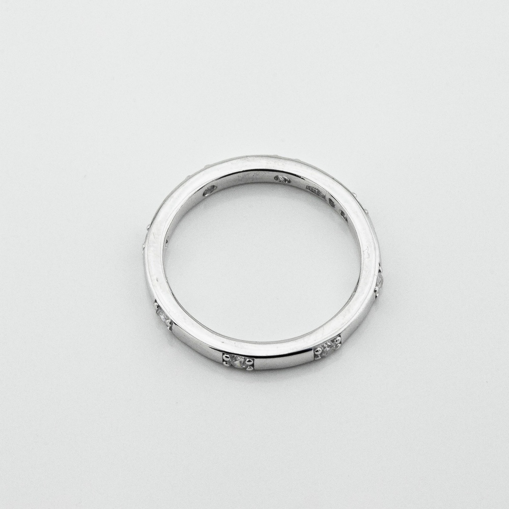 Серебряное кольцо-дорожка с фианитами 3101936, 16 размер