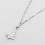 Срібне кольє Паперовий літачок без каменів 14063-4, 40 розмір