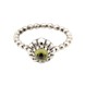 Серебрянное кольцо шариками с желтым фианитом с чернением 11001п, 17 размер, 17, Желтый